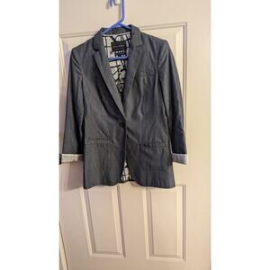 Banana Republic Blue One Button Blazer, Italian Fabric, Cotton, Size 8, Business